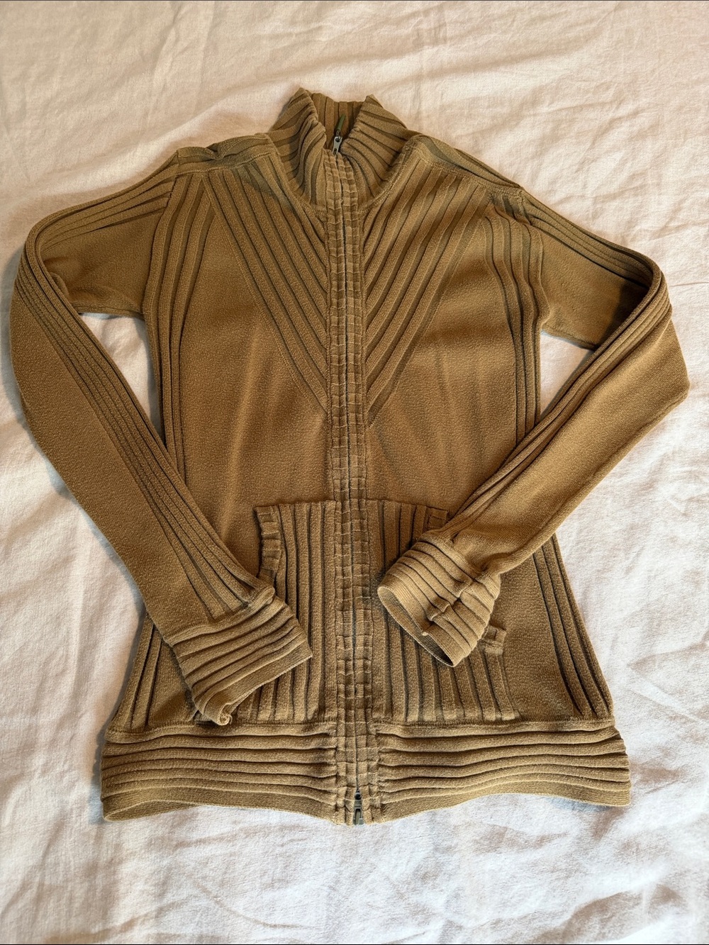 Brown Athleta Woman’s zip sweater. Large